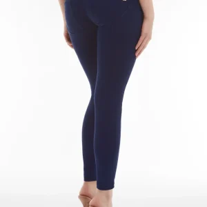 WR.UP Push-Up Low Waist Skinny Denim Jeans - Denim Dark Blue - Blue Seam
