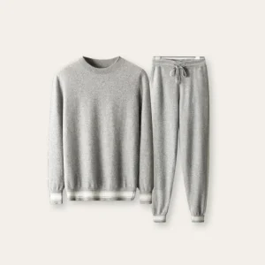 Vinterligt ljusgrått kashmir- och merinoullset – Romano