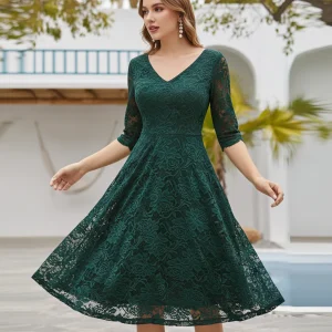 3/4-ärmad klänning - SpringWhirl