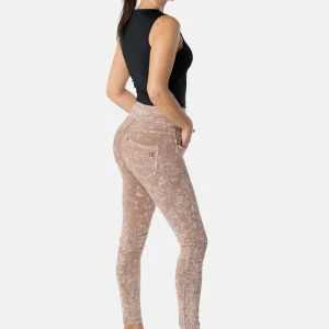 N.O.W. Yoga High Waist Skinny Denim Jeans Marble Dyed - Roebuck Pink