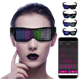 Appstyrda LED-partyglasögon - GlowBeat