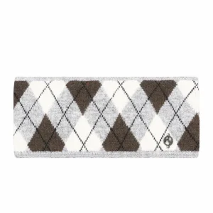 Headband Argyle, stickat pannband