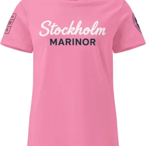 Anne Hill Stockholm Marinor – Rosa dam t-shirt med maritimt tryck