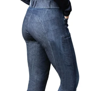 Ultimo Denim Grip Breeches, helskodda ridbyxor i jeanstyg, hög midja