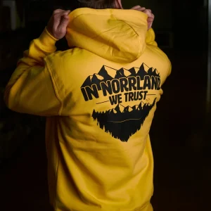 JIM OLOFSSON DRIFTING / JOD HOODIE - IN NORRLAND WE TRUST - YELLOW