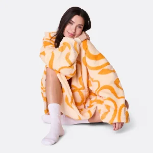 Gul Vågig Teddy HappyHoodie