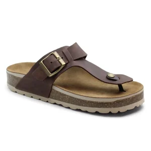 Minfot Noa Tåsandaler Läder Primo Soft Mörkbrun