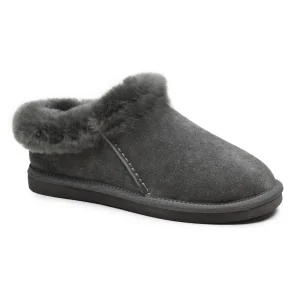 Minfot Fårskinnstofflor Bergen med sula Grå