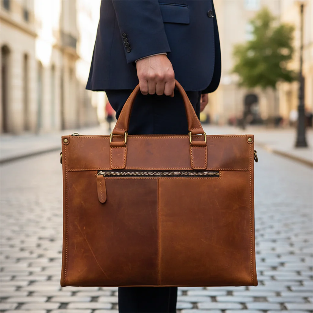 Läderväska för bärbar dator - VintageSkin