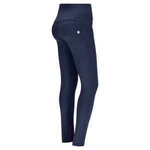 WR.UP Push-Up Button High Waist Skinny Pants - Total Eclipse Blue