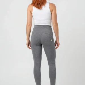 WR.UP Push-Up Button High Waist Skinny Pants - Medium Mélange Gray