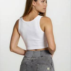 WR.UP Push-Up High Waist Skinny Denim Jeans - Denim Gray - Yellow Seam