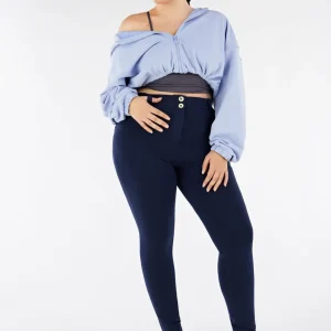 WR.UP Curvy Push-Up Regular Waist Skinny Pants - Total Eclipse Blue