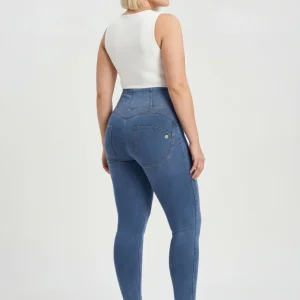 WR.UP Curvy Push-Up High Waist Skinny 7/8 Denim Jeans - Denim Gray - Yellow Seam