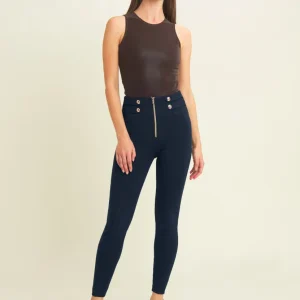WR.UP Push-Up High Waist Skinny 7/8 Pant With Buttons On The Side - Dark Sapphire Blue