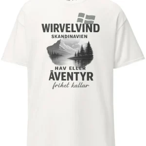 Wirvelvind Adventure T-shirt vit för män | Skandinavisk frihet