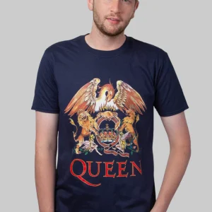 T-shirt Queen "Classic Crest" Blå