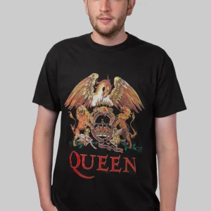 T-shirt Queen "Classic Crest" Svart