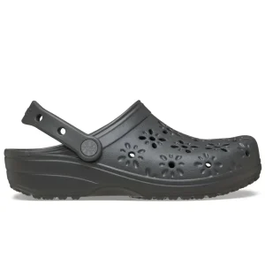 Crocs Classic Clog Floral Cut Out Black Sand