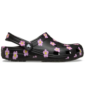Crocs Classic Flower Clog Unisex Black