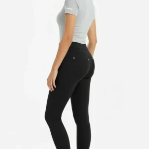 N.O.W. Comfort Mid Waist Skinny Pants - Black