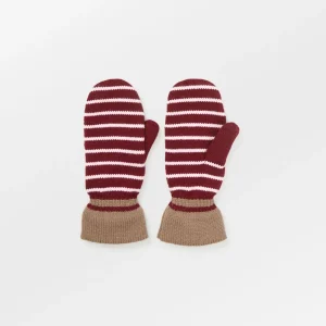 Thin Striped Emerald Mittens