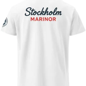 Stockholm Mariner herr poloshirt – Vit premium pikétröja i bomull