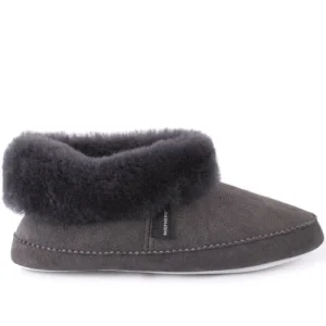 Shepherd Emmy Fårskinnstofflor Asphalt