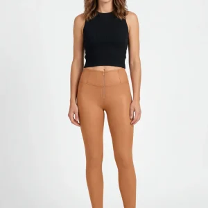 WR.UP Push-Up High Waist Skinny Vegan Leather Pant - Macaroon Brown